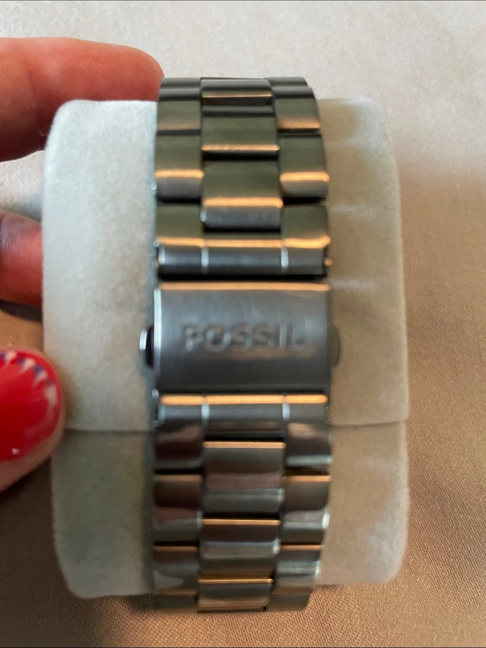 Fossil Gunmetal Stainless Steel Link Bracelet Watch